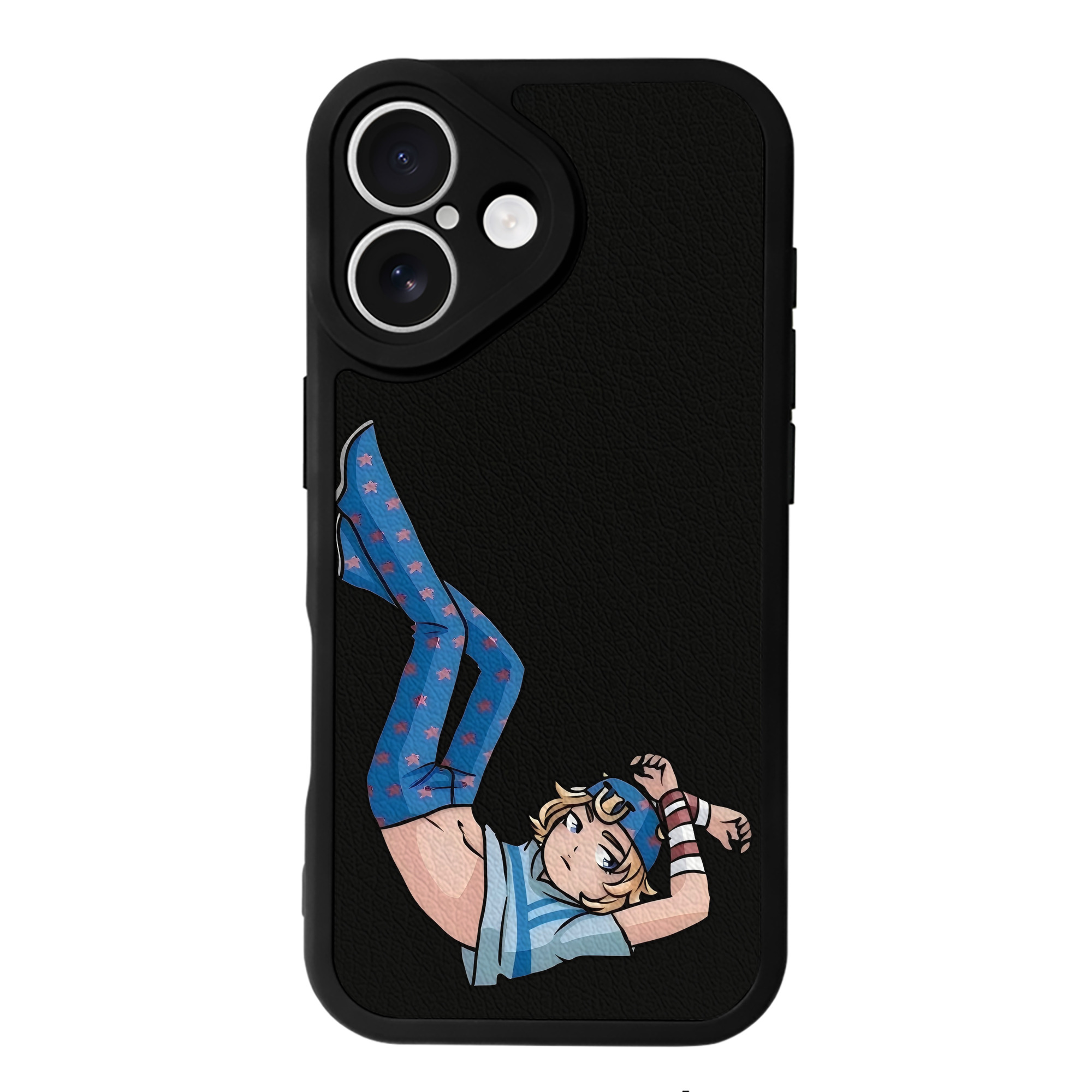 （画像用） ジョジョの奇妙な冒険 グイード?ミスタ JoJo's Bizarre Adventure Guido Mista 【iPhone 16シリーズ対応】シリコンスマホケース（レザー調） 材質：シリコン